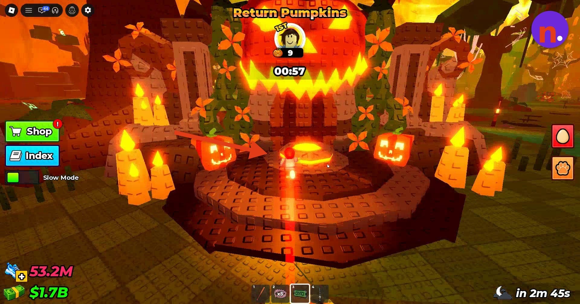 The pumpkin altar