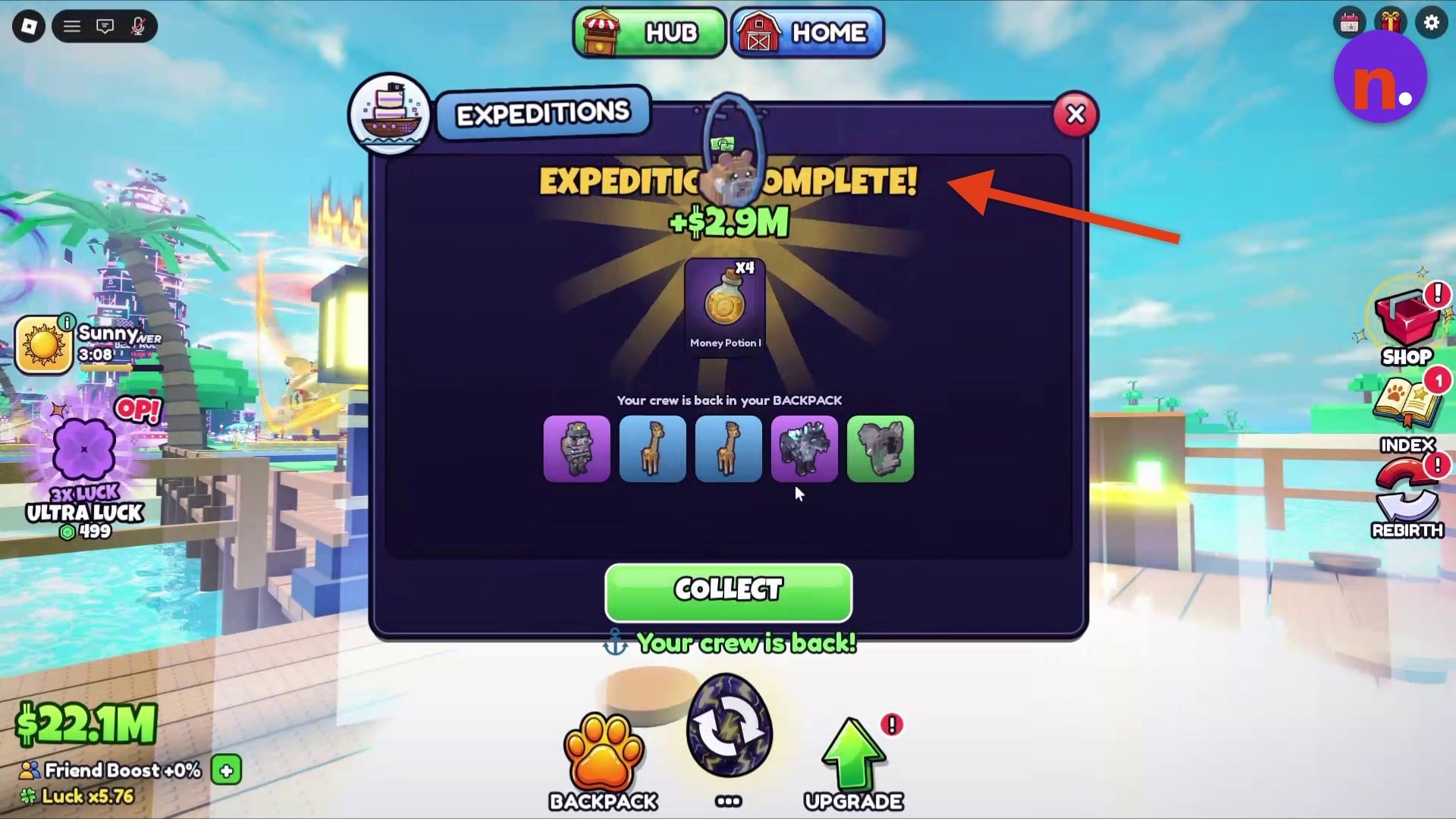 Expedition Complete rewards