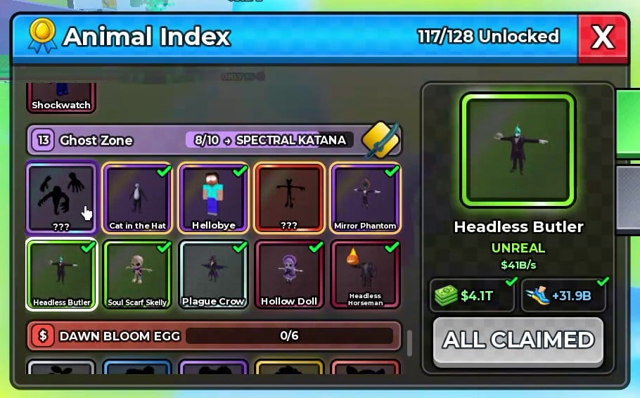 Headless Butler card values