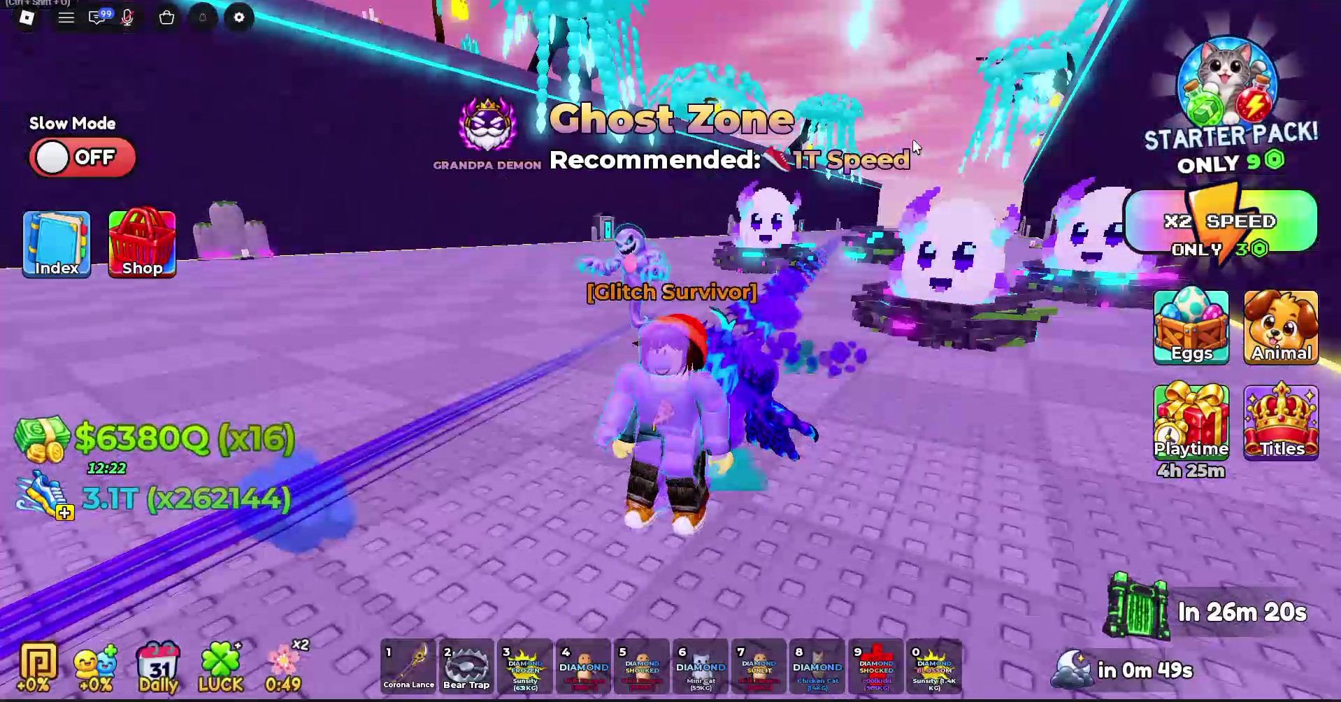 The Ghost Zone banner and its egg nests