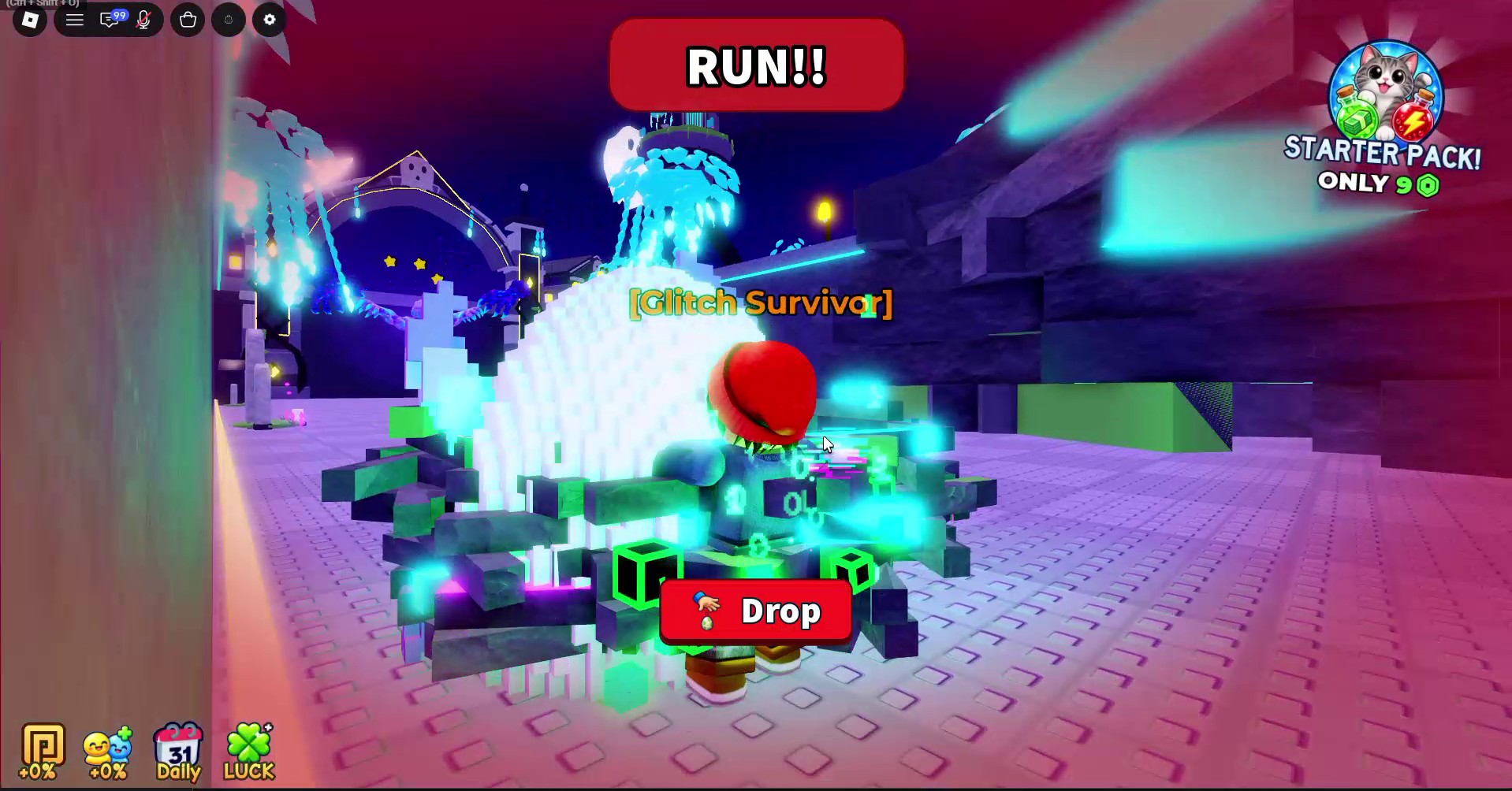 The warning after picking up the egg