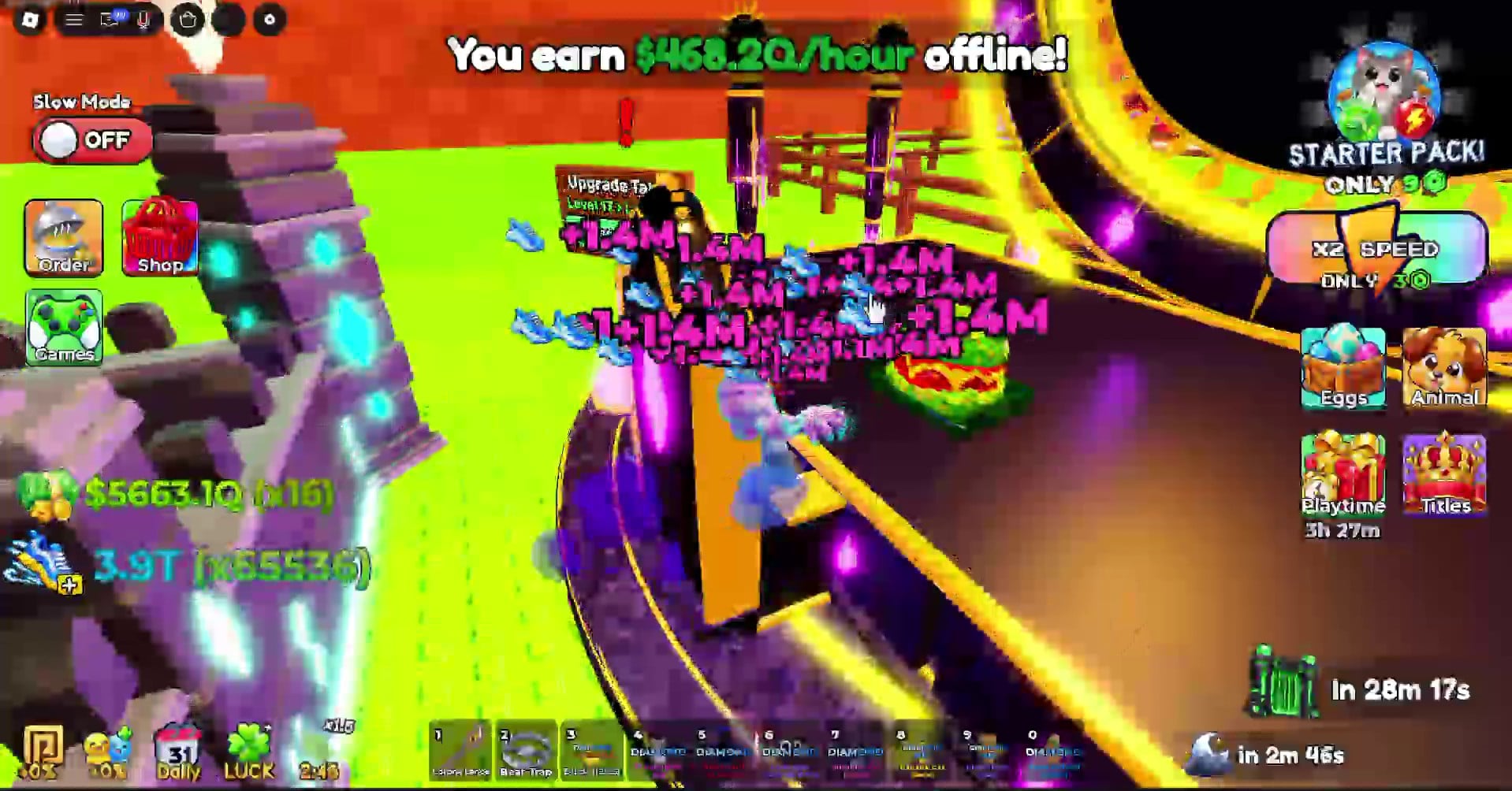 The Level 17 table before its final upgrade