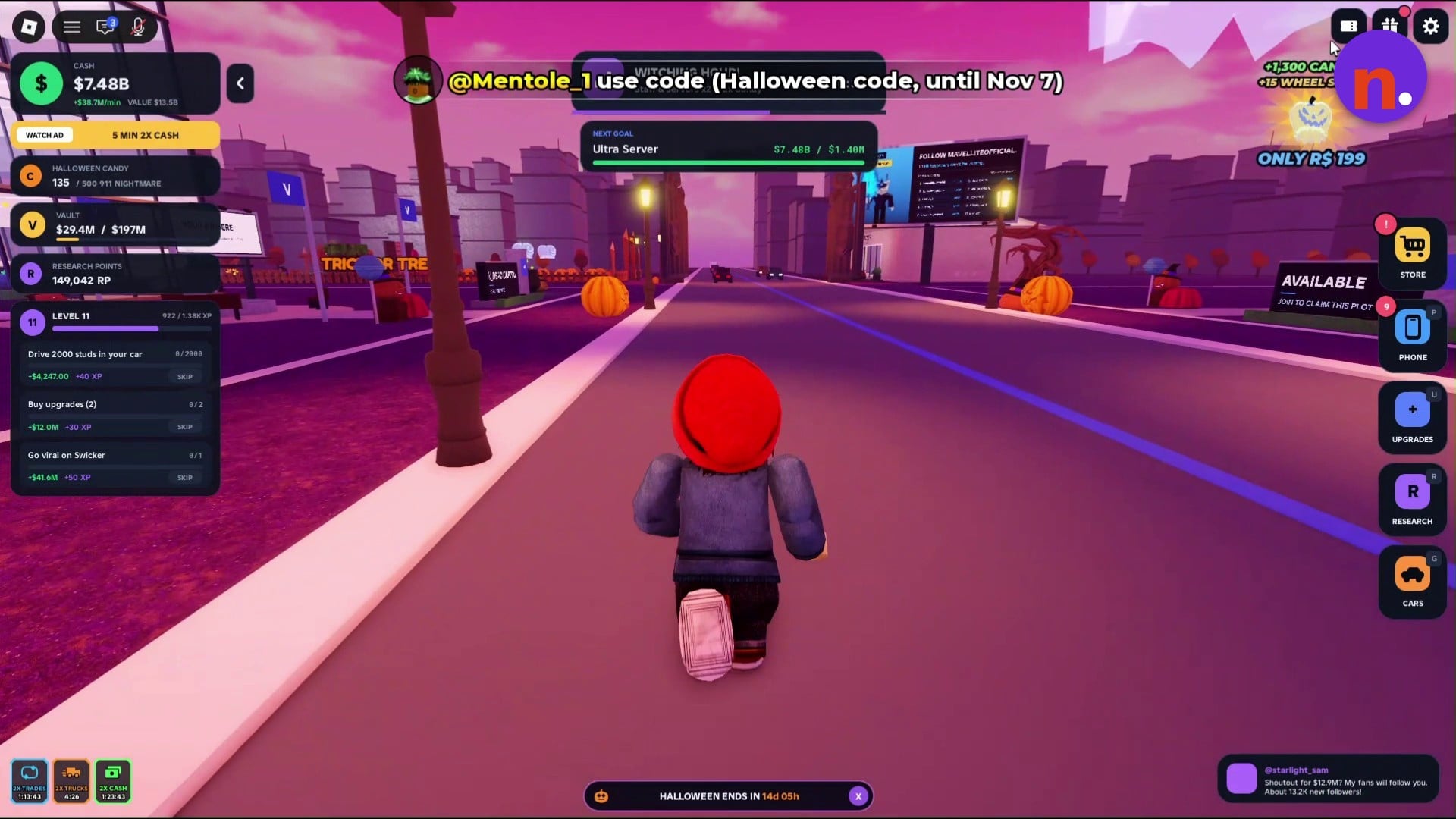 The separate cash-boost and Halloween bundle offers