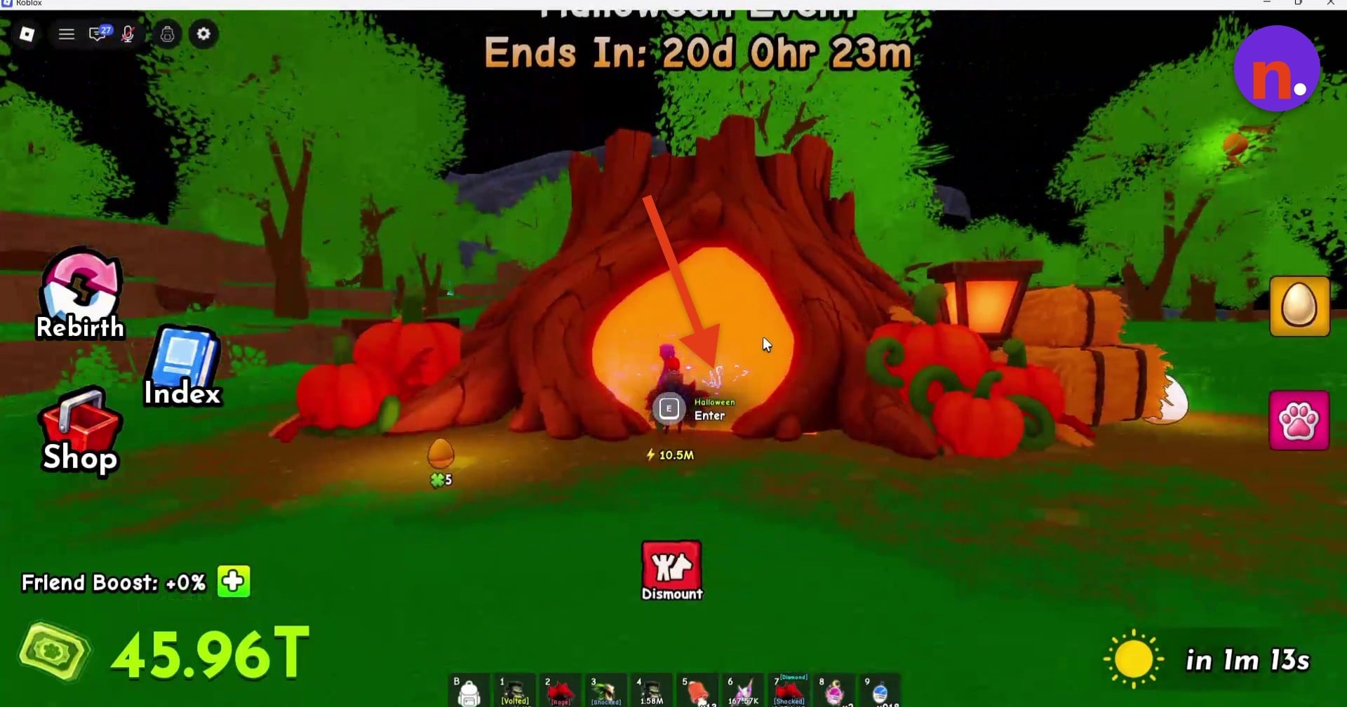 The glowing Halloween entrance
