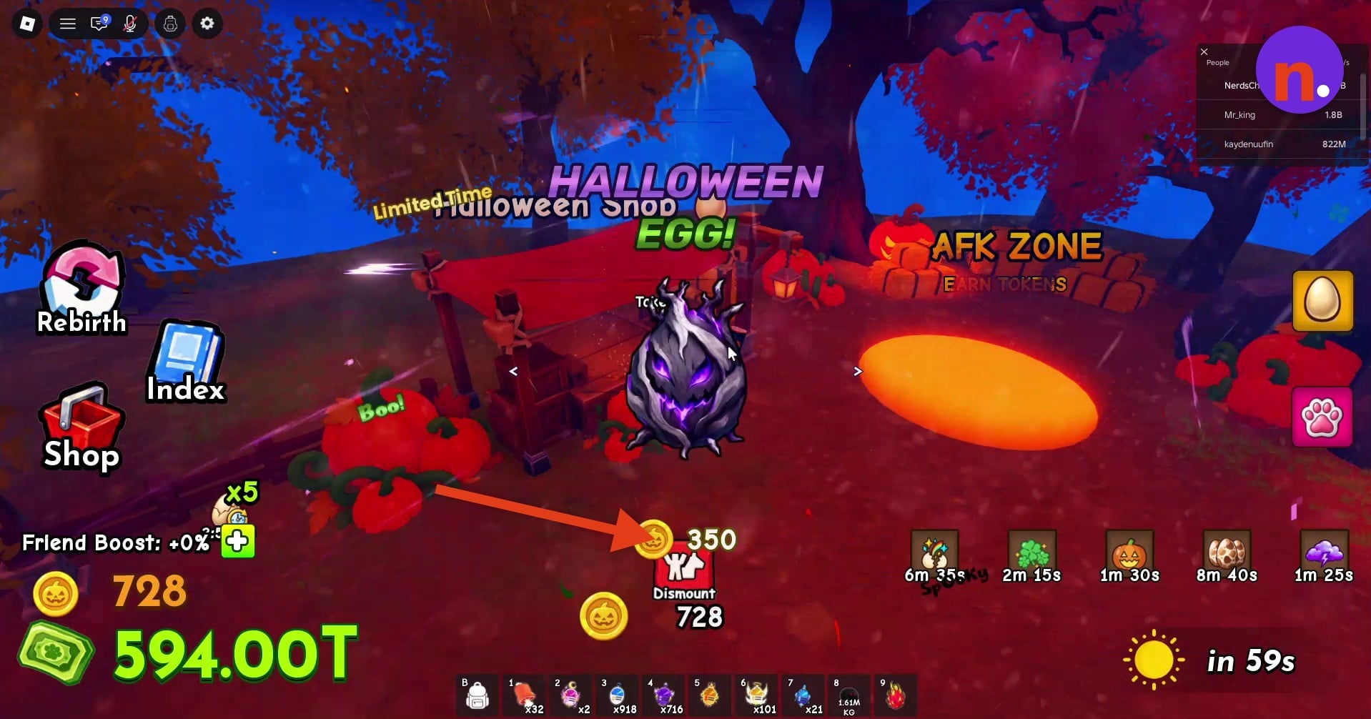The Halloween Egg is available in the Halloween Shop