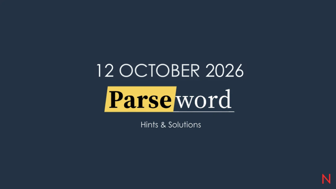 Game icon and date for Parseword Hints and Solutions Today: October 12, 2026