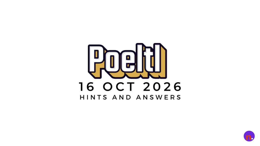 Game icon and date for Poeltl #1695 Hints and Answers for October 16, 2026