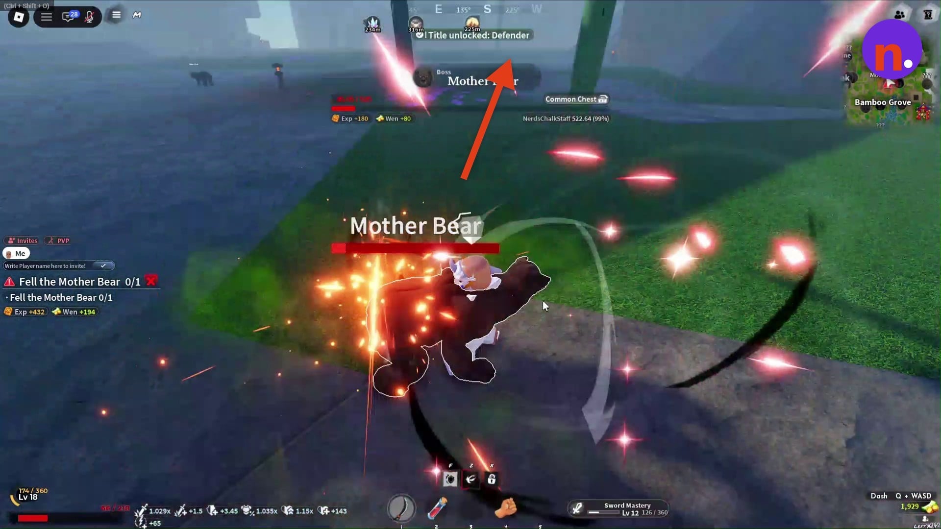 The Defender title unlock